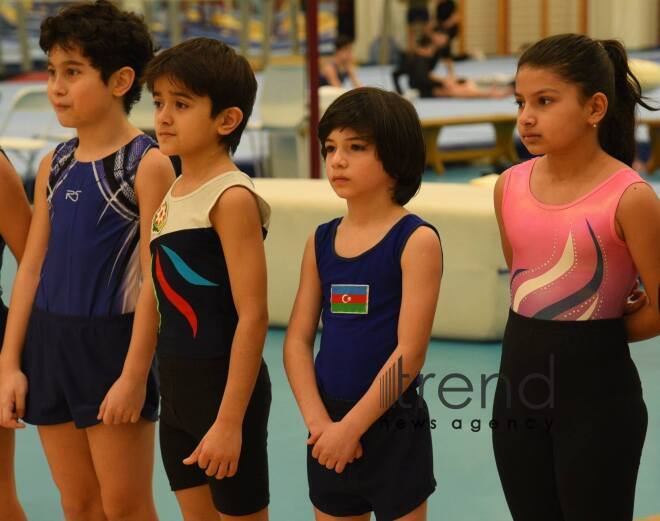 Milli Gimnastika Arenasında batut gimnastikası tamblinq üzrə ölkə çempionatı və Bakı birinciliyi start götürüb Azərbaycan Bakı 14 Fevral 2025      
